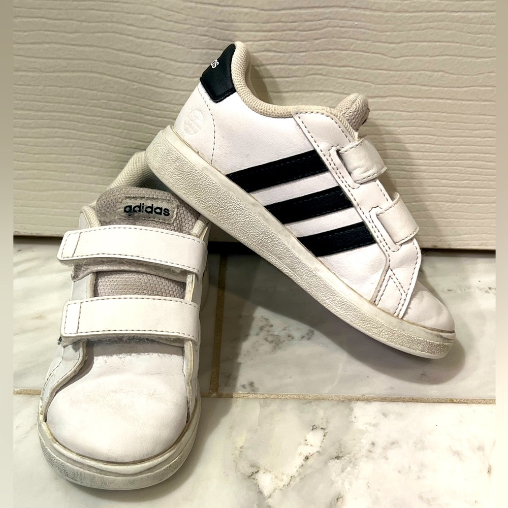Adidas Sneakers, toddler boys size 9, white